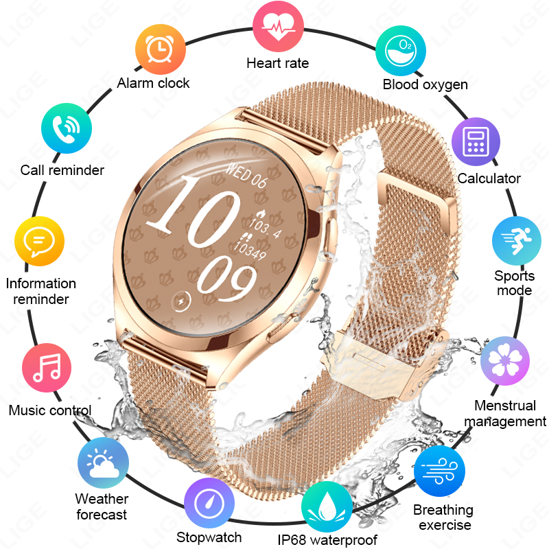 Smartwatch Luxury Watches For Women - LIGE Orologio intelligente di lusso per