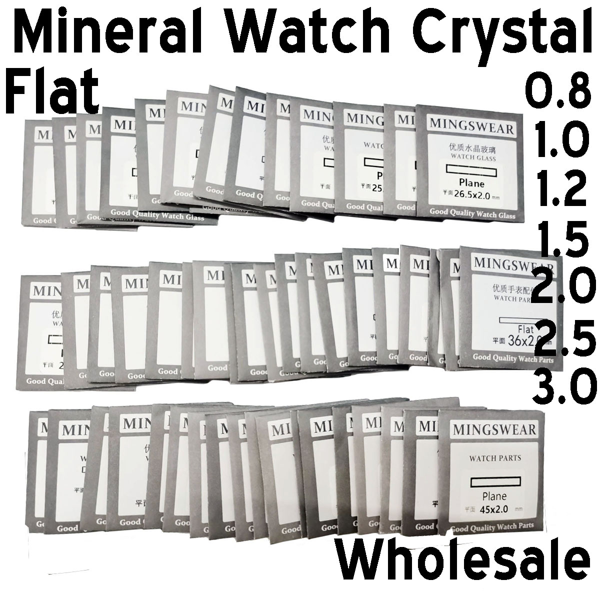 Watch Tool Repair Kit - Set di Vetri Minerali Piatti per