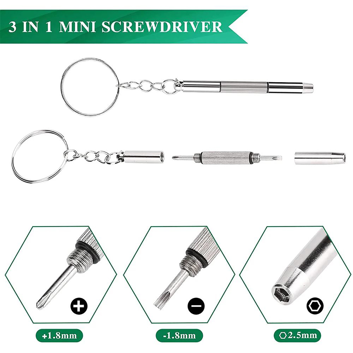 1/2/10pcs Mini 3 in1 Cacciavit - Watch Tool Repair Kit recensione e prezzo