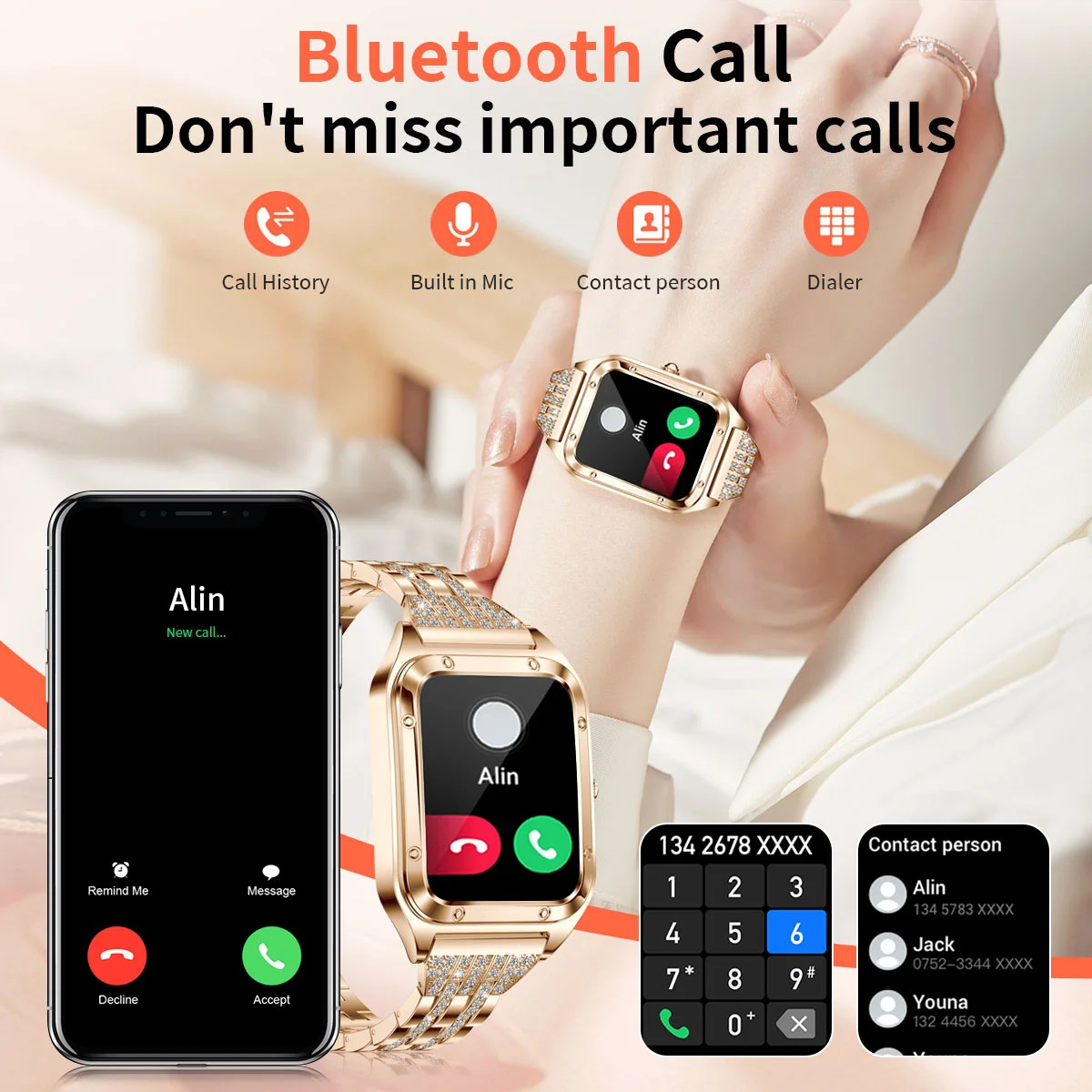1.57 pollici Top Luxury Smart  - Smartwatch Watches Gift For Women recensione e prezzo